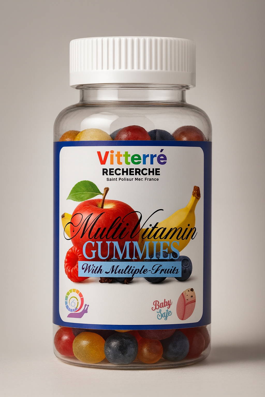 MultiVitamin Gummies with Multiple-Fruits