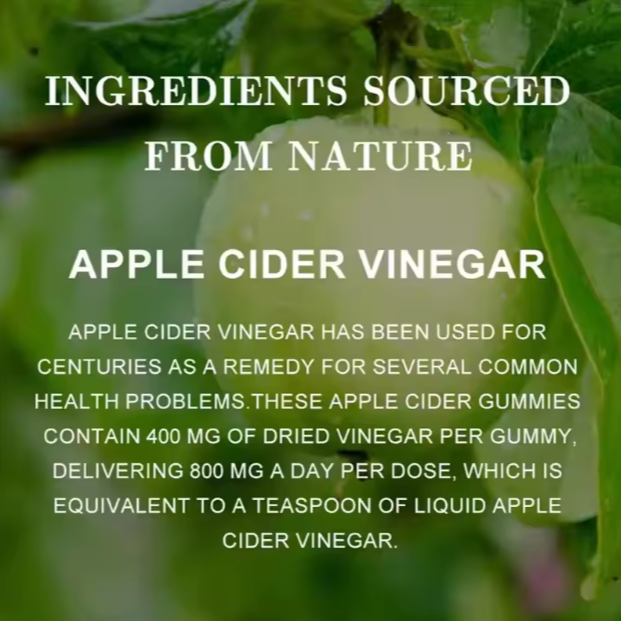Organic Apple Cider Vinegar Gummies – Daily Detox & Weight Support